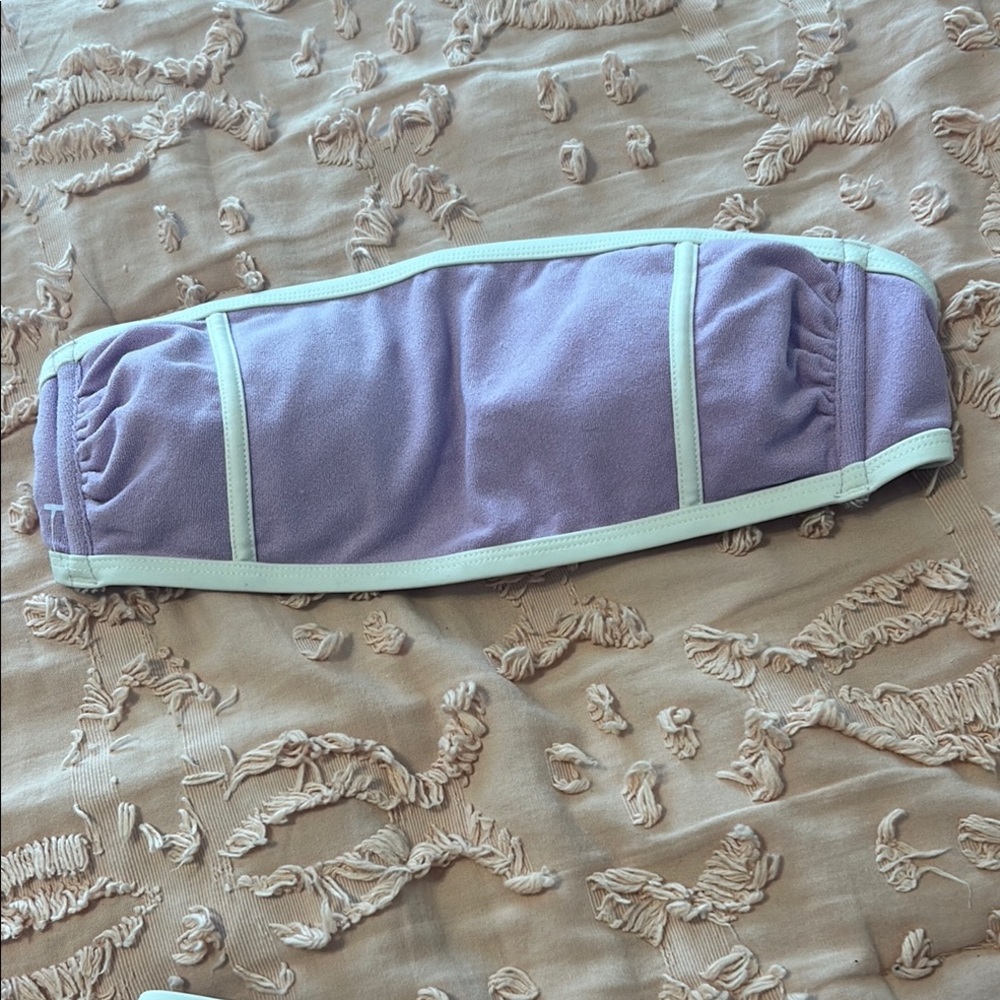 Lavender Kona Sol Bikini Set with white Trim Size Small - Picture 2 of 6